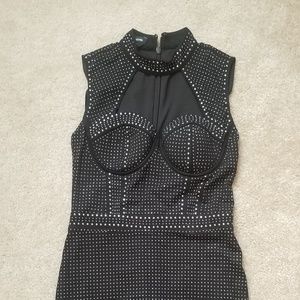 Black studded Bebe dress
